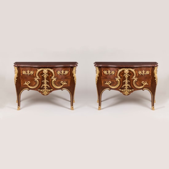 A Pair of Commodes In the Régence Manner by Gervais Durand